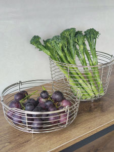 Giỏ Đựng Rau Quả Bằng Thép Không Gỉ 304 Hình Tròn Dùng Để Rửa Rau Chiên Và Đựng Đồ Ăn Nhẹ Kiểu Scandinavia Đơn Giản Dùng Trong Nhà Bếp