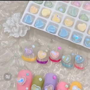 10Pcs Hiasan Kuku 3D Diamond Kristal Aksesoris Nail Art Crystal Nail Rhinestone Berlian Dekorasi Nail Art