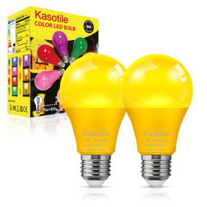 Kasotile 2Pack LED Colour Bulb E26 E27 9W Energy Saving Light for Wedding Home Party Stage Decoration 7 Colors