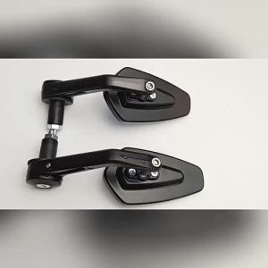 1 Pair Aluminum Motorbike Mirrors with Blue Glass Universal 22mm Handlebar Rear View HD Anti-Glare Bar End Side Mirrors Street