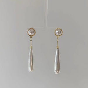 ต่างหูไข่มุกหยดน้ำเงิน 925 เงินแท้ ดีไซน์ฝรั่งเศส หรูหรา ดีไซน์เรียบง่าย ต่างหูแฟชั่น เครื่องประดับหู