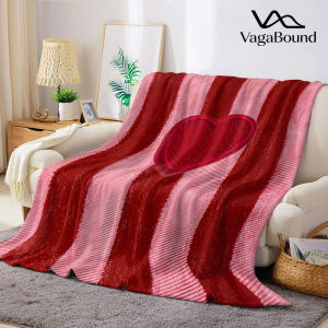 Chăn Flannel Họa Tiết Trái Tim Sọc Đỏ Mềm Mại Ấm Áp Trang Trí Halloween Giáng Sinh Dùng Được Quanh Năm Quà Tặng Ấm Cúng 100% Polyester Kiểu Dáng Hiện Đại.