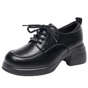 Josiny | Black Lace-up Womens Shoes Fall 2026