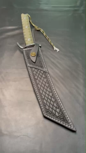 มีดเดินป่าสันหนา พร้อมซอง เล่มใหญ่ ทรงทันโตะ ใช้งานอเนกประสงค์ ตั้งแคมป์เดินป่าฟันไม้ฟันฟืน