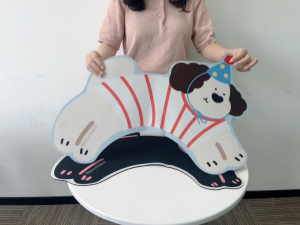 พรมชักโครกลายการ์ตูนน่ารัก พรมปูพื้นห้องน้ำรูปตัว U40*65cm กันลื่นดูดซับน้ำได้ดี แผ่นดูดซับโคลนไดอะตอม