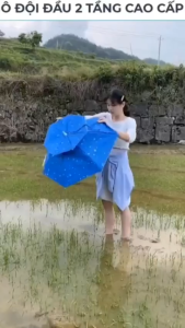 Ô Đội Đầu 2 Tầng Che Mưa NắngMũ Ô Dù Đội Đầu Câu Cá /Du Lịch/ Làm VườnÔ Tiện Lợi Chống Thấm Nước - Đủ 4 Màu