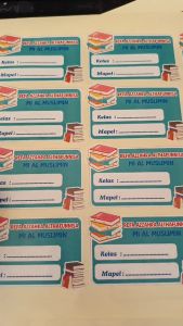 Stiker Label Mapel Stiker Label Buku pelajaran Stiker Mapel