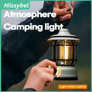 Xách tay du lịch nhỏ gọn Đèn LED chống nước Đèn cắm trại ngoài trời có thể sạc qua USB đa chức năng treo trong lều ánh sáng đèn sân vườn retro đèn khẩn cấp