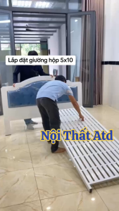 GIƯỜNG SẮT HỘP 5x10 CAO CẤP – CHẮC CHẮN – KHÔNG GỈ – THIẾT KẾ HIỆN ĐẠI