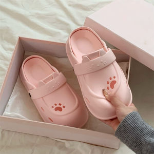 XIXITIAO | Dép Giày Dày Đế Cute Mèo Chống Trượt EVA