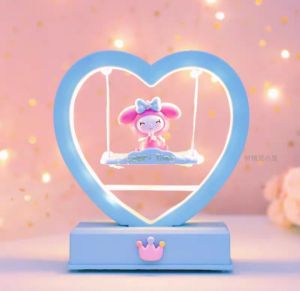 Hiasan Lampu Hati Karakter / Miniatur Lampu Cinnamoroll / Hiasan Lampu Kuromi / Pajangan My Melody