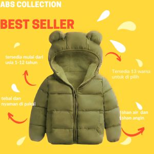 JAKET ANAK PEREMPUAN/LAKI" 1-12 WINTER/GELEMBUNG KUPING BULU