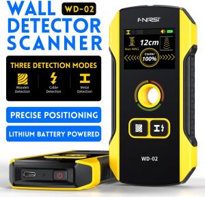 FNIRSI Wall Scanner Stud Finder Electronic Stud Detector Updated Positioning Hole for Center and Edge of Wood AC Wire Metal Studs Joist Pipe