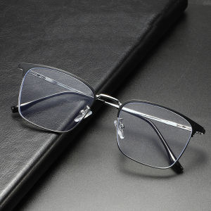 New Business Myopia Glasses Mens Square Anti-blue Light Glasses Ultra-light Glasses Frame Retro Glasses Frame 9023