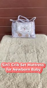 5in1 Regular Crib Set Mattress for Newborn Baby with Free Gift | Crib not Included