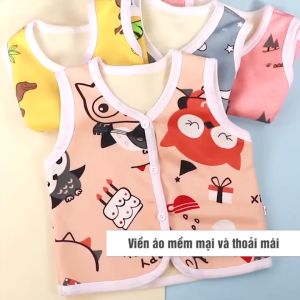 Áo gile cho bé áo khoác gile nỉ bông cho bé loại đẹp từ 1-10 tuổi mã QA-003
