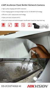 Hikvision DS-2CD2T43G2-2I/4I 4MP AcuSense Fixed Bullet Network Camera