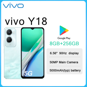vivo | VIVO Y18 5G LTE Smartphone 8GB+256GB 6.56"/50MP/5000mAh/ Fashion Dual SIM Unlocked 2026 New Arrival Android Mobile Phone