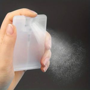 ขวดสเปรย์ - สเปรย์น้ำหอมแบบการ์ด - ภาชนะบรรจุของเหลวแบบเติมได้ - เหมาะสำหรับน้ำหอม น้ำยาเช็ดเครื่องสำอาง โทนเนอร์ พกพาสะดวก