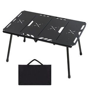 [HOSPORT Official Mall]โต๊ะพับกลางแจ้ง 4 เท่าพร้อมกระเป๋าพกพาโต๊ะพับได้น้ำหนักเบาโต๊ะแคมป์