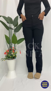 SELUAR SLEK WANITA JUMBO STRAIGHT CUT SLACK PANTS WOMEN URBAN DESIGN SELUAR KERJA WANITA FORMAL WORK PANTS 3838# 4848#
