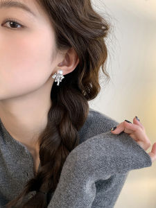 Exquisite S925 Silver Needle Pearl Firework Earrings Versatile Luxury Daily Wear Elegant Korean Style Womens Fashion Jewelry