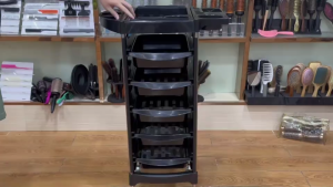 Barber storage Shop Trolley multifunctional movable hand-pull bar cart hair salon pull-out multi-layer