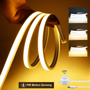 Smart PIR Motion Sensor USB 5V COB Neon Strip Light Delay Time Adjustable Work At Night/Dark Only For Bedroom Corridor Stairs