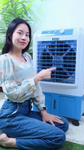Phlinice ไอเย็น พัดลมแอร์ แอร์ไอน้ำเย็น ปรับความเร็วได้ 3 ระดับ พัดลมไอน้ำ ความจุน้ำมี 65L/48L Air Cooler