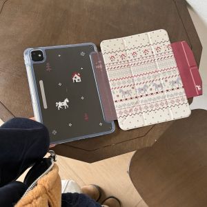 Ốp iPad Họa Tiết Hoạt Hình Tương Thích Nhiều Dòng Máy - Vỏ Bảo Vệ Kèm Giá Đỡ Bút Dành Cho iPad Pro 12.9 11 Air 11 13 M4 Mini