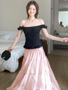 YIFANSHI | Pink Polka Dot Summer Skirt