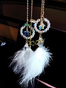 Crystal Star Car Ornament 2025 New Advanced Automobile Hanging Decoration Rearview Mirror Pendant Womens Popular Car Accessories