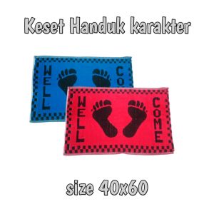 Keset Handuk welcome motif kaki keset Lantai rumah teras kamar mandi lap pengering kaki tebal murah sangat menyerap air
