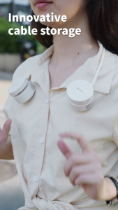 MeeGoo พัดลมห้อยคอ พัดลมคล้องคอ พัดลมพกพา ปรับได้ ระบายความร้อนเร็ว ลมแรง 3 ระดับ เสียงเงียบ แบตเตอรี่ความจุสูงได้ยาวนาน Mini Fan