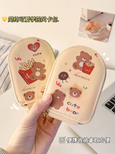 Portable Compact Large Capacity Multi-Function Womens Card Holder Cute Document Storage Bag Simple Design Youth PU Leather
