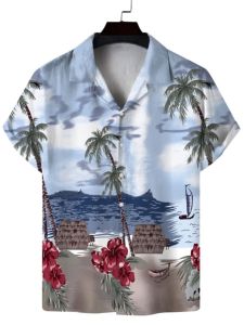 Casual 3D Floral Lapel Cardigan Shirt Casual 3D Floral Lapel Cardigan Shirt