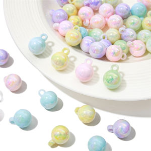 5/10Pcs 16mm Colorful Acrylic Round Pendant Beads Plastic Ball Charm Beads for Necklace Bracelet Keychain DIY Jewelry Making Accessories