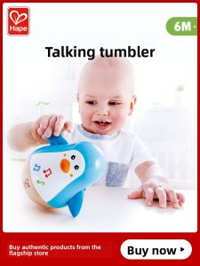 Hape | Musical Penguin Wobbler Wooden Toy for Intelligent Children