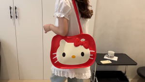 EchoBliss  กระเป๋าเป้สะพายหลังลายการ์ตูนน่ารักหนังขี้ผึ้งแฟชั่นผู้หญิงความจุขนาดใหญ่รุ่นใหม่กระเป๋าเปลือกหอย