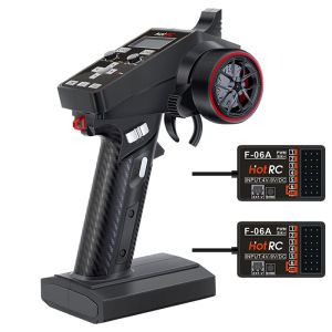 HOTRC CT-6A One-handed Control Radio Transmitter 2.4GHz 6CH 6 Channels Remote Controller For RC Toy Car Boat Drone Parts