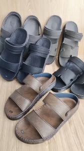 Xăng đan nam da cao cấp đế cao su đúc nguyên khối may đế dính liền mặt da chắc chắn- Mã Sản Phẩm XĂNG ĐAN TA37 XÁM