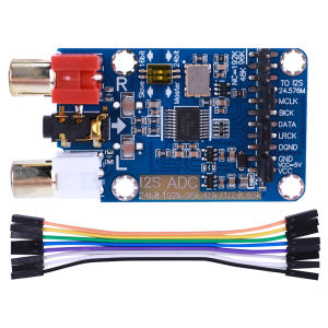 [Vktech] I2S ADC Master Slave Mode Development Board Support 3.5MM/RCA Input