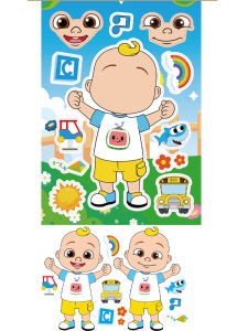 Cocomelon Baby JOJO Puzzle Sticker Super Baby Cartoon Cute Children DIY Creative Waterproof Decal Sticker Décals Décoratifs