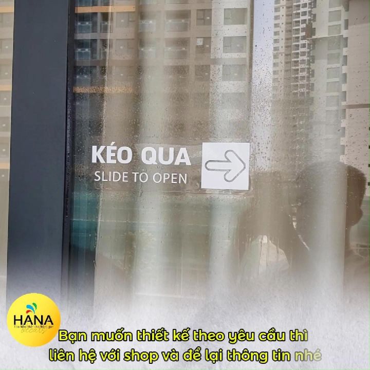 Bộ Sticker Siêu Trong Dán Cửa Kính Kéo Qua Để Mở Cửa -Decal dán kính ...