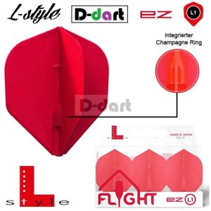L STYLE DARTS FLIGHT - (EZ L1 STANDARD) CHAMPAGNE INTEGRATED STANDARD DART FLIGHTS (SAYAP ARROW)