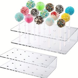 1pc Acrylic Transparent Candy Display Rack 15-hole Acrylic Lollipop Display Stand  For Weddings Parties & Festivals