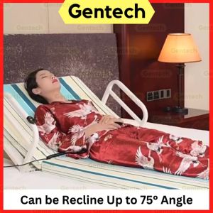 Electric Backrest Adjustable Support Bed + Sponge Mattress with Remote Control Bed Frame 1 Crank motorised automatic bed remote control eletrical medical bed