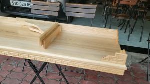 Bàn thờ treo tường gỗ sồi nga loại 1 ngang 98cm gồm 1 bộ ke mẫu mới