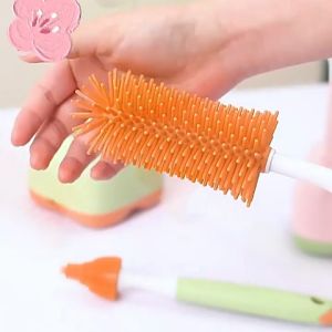 Mamibayi Sikat Pembersih Botol Set 4 In 1 Sikat Botol Bayi Silikon Bottle Brush Multifungsi
