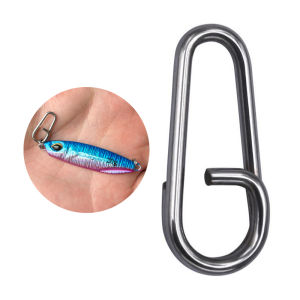 50 or 250pcs Fishing Swivel Connector Stainless Steel Oval Lure Snap Fake Bait Quick Snap Fish Hook Accessories